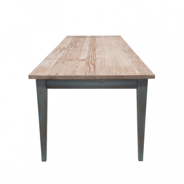 Traditional limewashed reclaimed pine table